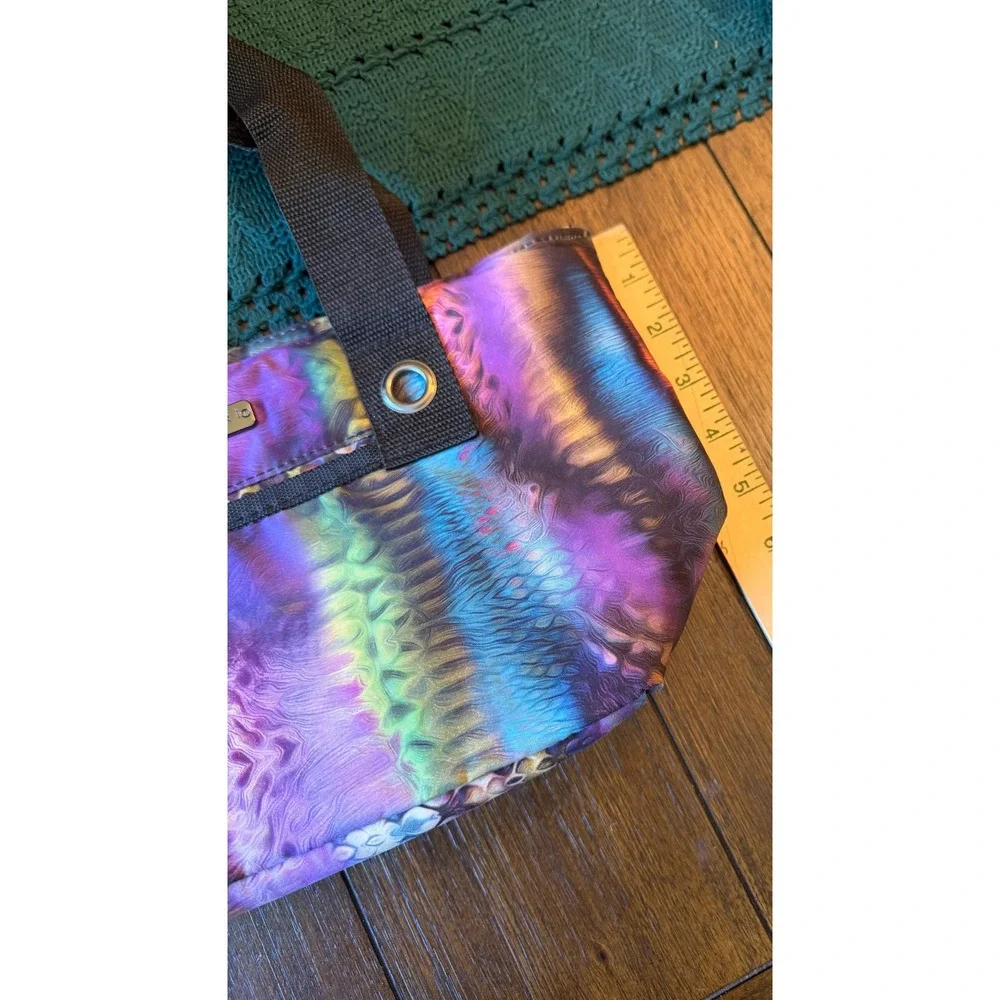 Tahari New York Insulated Lunch Tote Bag Multi-Color Snakeskin Print Zippered